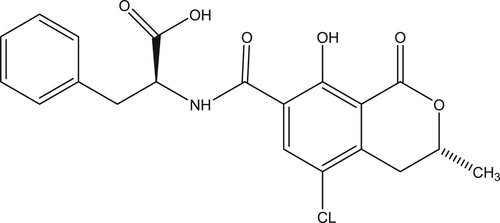 Figure 1. Chemical structure of ochratoxin A.