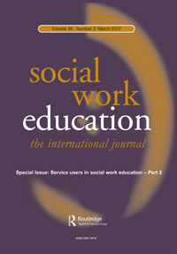 Cover image for Social Work Education, Volume 36, Issue 2, 2017