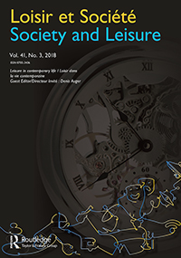 Cover image for Loisir et Société / Society and Leisure, Volume 41, Issue 3, 2018