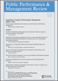 Cover image for Public Performance & Management Review, Volume 39, Issue 4, 2016