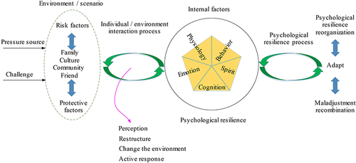 Figure 2 Schematic diagram of the psychological resilience framework.