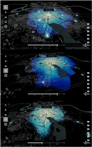 Figure 5: Accessibility display model example Source: Authors