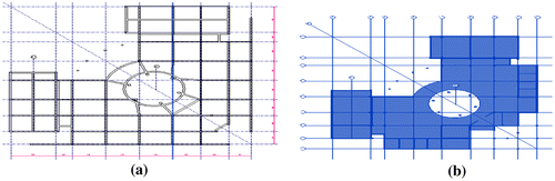 Figure 5. The beams and slabs of the first floor of the central library using BIM.