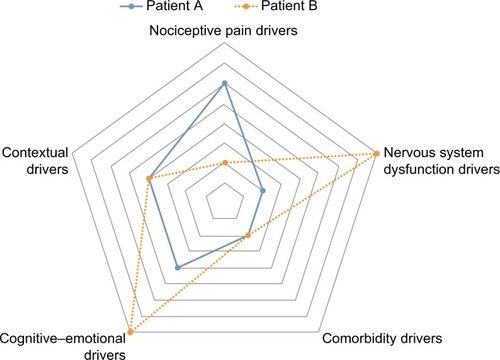 Figure 2 Treatment guidance capacity/potential of the pain and disability drivers management model.