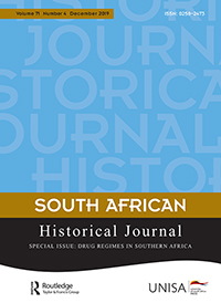 Cover image for South African Historical Journal, Volume 71, Issue 4, 2019
