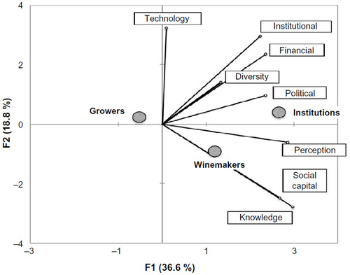 Figure 11 Principal components analysis of determinant scores.