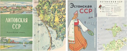 Figure 6. (a) Lithuania SSR, 1963 – cover; (b) map extract. (c) Estonia SSR, 1968 – map extract and legend.