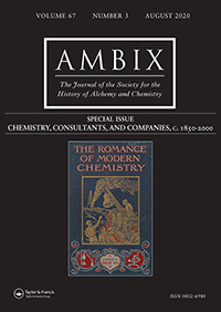 Cover image for Ambix, Volume 67, Issue 3, 2020