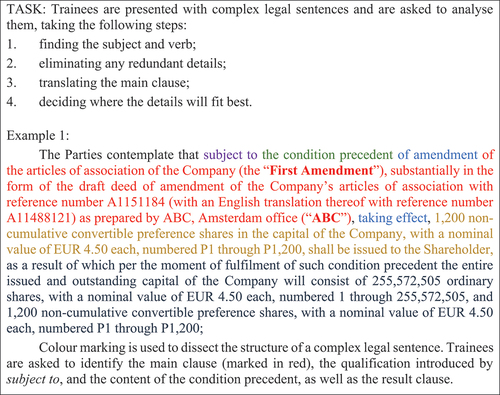 Figure 4. Sample task for Exercise 2 (a).