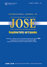 Cover image for International Journal of Occupational Safety and Ergonomics, Volume 25, Issue 2, 2019