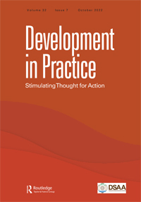 Cover image for Development in Practice, Volume 32, Issue 7, 2022