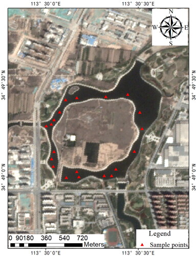 Figure 1. Geographical location and sampling point distribution in the study area (Planet).