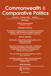 Cover image for Commonwealth & Comparative Politics, Volume 61, Issue 1, 2023