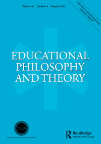 Cover image for Educational Philosophy and Theory, Volume 52, Issue 9, 2020