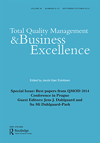 Cover image for Total Quality Management & Business Excellence, Volume 26, Issue 9-10, 2015