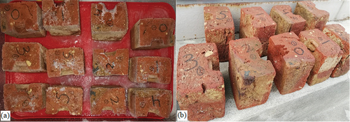 Figure 21. Ultrasonic pulse velocity test for bricks incorporating WMP.