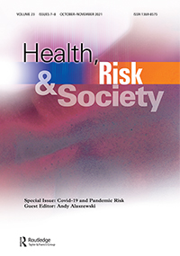 Cover image for Health, Risk & Society, Volume 23, Issue 7-8, 2021