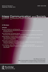 Cover image for Mass Communication and Society, Volume 22, Issue 5, 2019