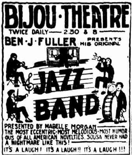 Figure 9. Advertisement for Fuller’s Jazz Band. Herald (Melbourne), 25 July 1918, 8. National Library of Australia. http://nla.gov.au/nla.news-article242736819. Reproduced with permission of the National Library of Australia.