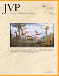 Cover image for Journal of Vertebrate Paleontology, Volume 43, Issue 4, 2023