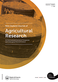 Cover image for New Zealand Journal of Agricultural Research, Volume 60, Issue 2, 2017