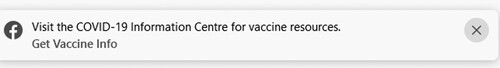 FIGURE 3. Covid-19 notification on a Facebook post