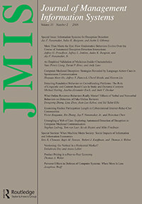 Cover image for Journal of Management Information Systems, Volume 33, Issue 2, 2016
