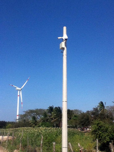 Figure 2. Security camera on a communal road. Photo by author.