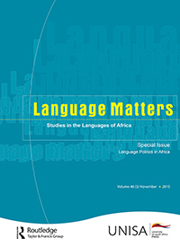 Cover image for Language Matters, Volume 46, Issue 3, 2015