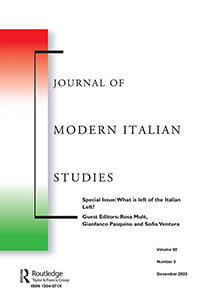 Cover image for Journal of Modern Italian Studies, Volume 28, Issue 5, 2023