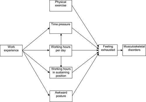 Figure 1 Pathways of influence of factors related to musculoskeletal disorders.