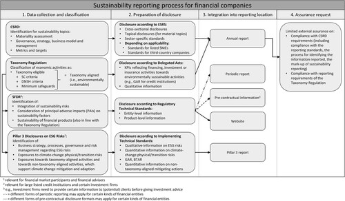 Figure 2. Sustainability reporting process for financial companies.