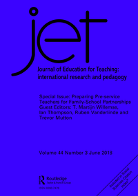 Cover image for Journal of Education for Teaching, Volume 44, Issue 3, 2018