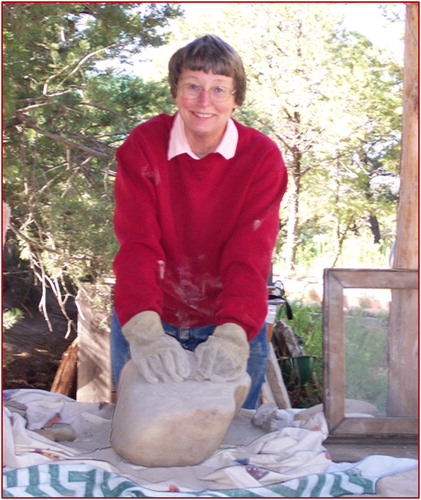 Figure 3. Margaret Lyneis at a pottery workshop in 2002.