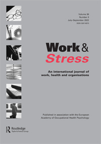 Cover image for Work & Stress, Volume 36, Issue 3, 2022