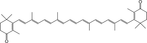 Figure 1.  Chemical structure of canthaxanthin.