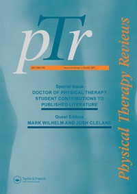 Cover image for Physical Therapy Reviews, Volume 24, Issue 5, 2019