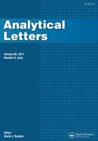 Cover image for Analytical Letters, Volume 50, Issue 8, 2017