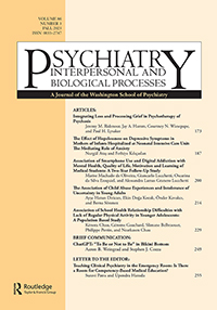Cover image for Psychiatry, Volume 86, Issue 3, 2023