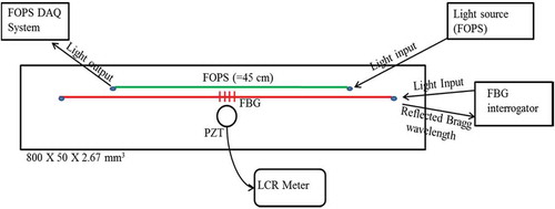 Figure 1. Schematic of specimen with multiple smart materials.