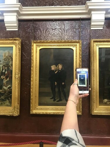 Figure 2. A view of the Smartify app in action in the Royal Holloway Picture Gallery.