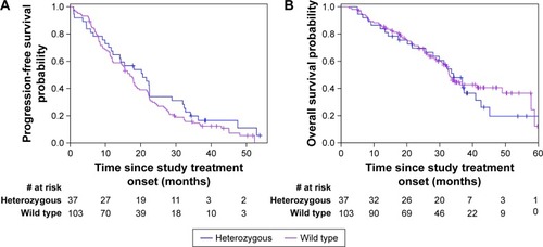 Figure 1 Kaplan–Meier curves for (A) progression-free survival and (B) overall survival according to BIM deletion status.