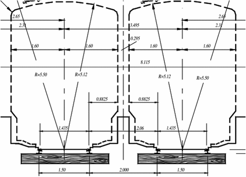 Figure 3. Typical spacing for the railway system.