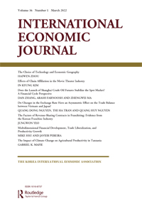 Cover image for International Economic Journal, Volume 36, Issue 1, 2022