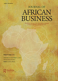Cover image for Journal of African Business, Volume 19, Issue 1, 2018