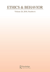 Cover image for Ethics & Behavior, Volume 28, Issue 6, 2018