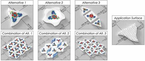 Figure 4. Design alternatives after the second development cycle