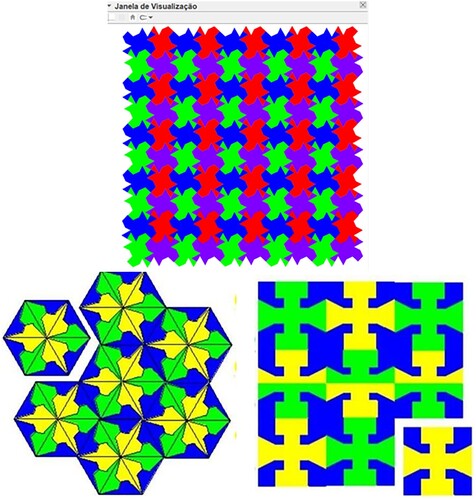 Figure 21. Other mosaics constructed in GeoGebra.