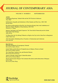 Cover image for Journal of Contemporary Asia, Volume 51, Issue 4, 2021