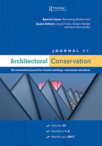 Cover image for Journal of Architectural Conservation, Volume 23, Issue 1-2, 2017